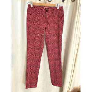 Another Label Italian Pink Leopard Skinny Jeans, size small. Pin-up Chic. EUC